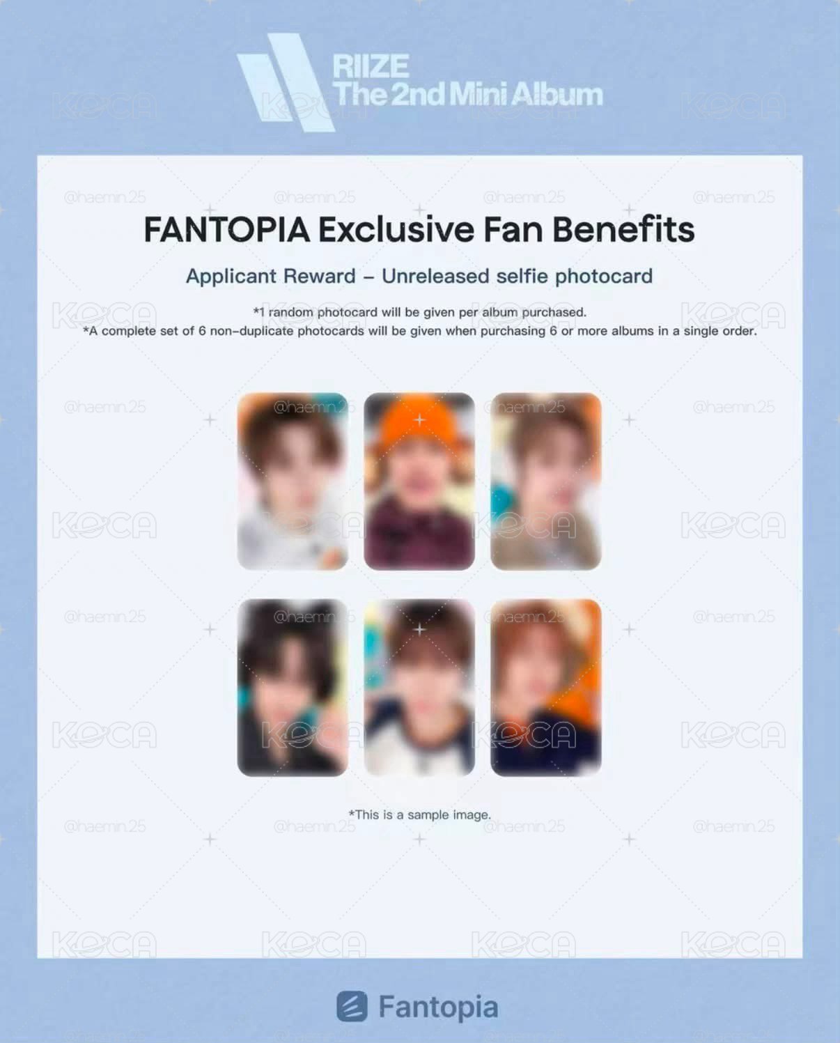 【非現】RIIZE FANTOPIA影通 單卡