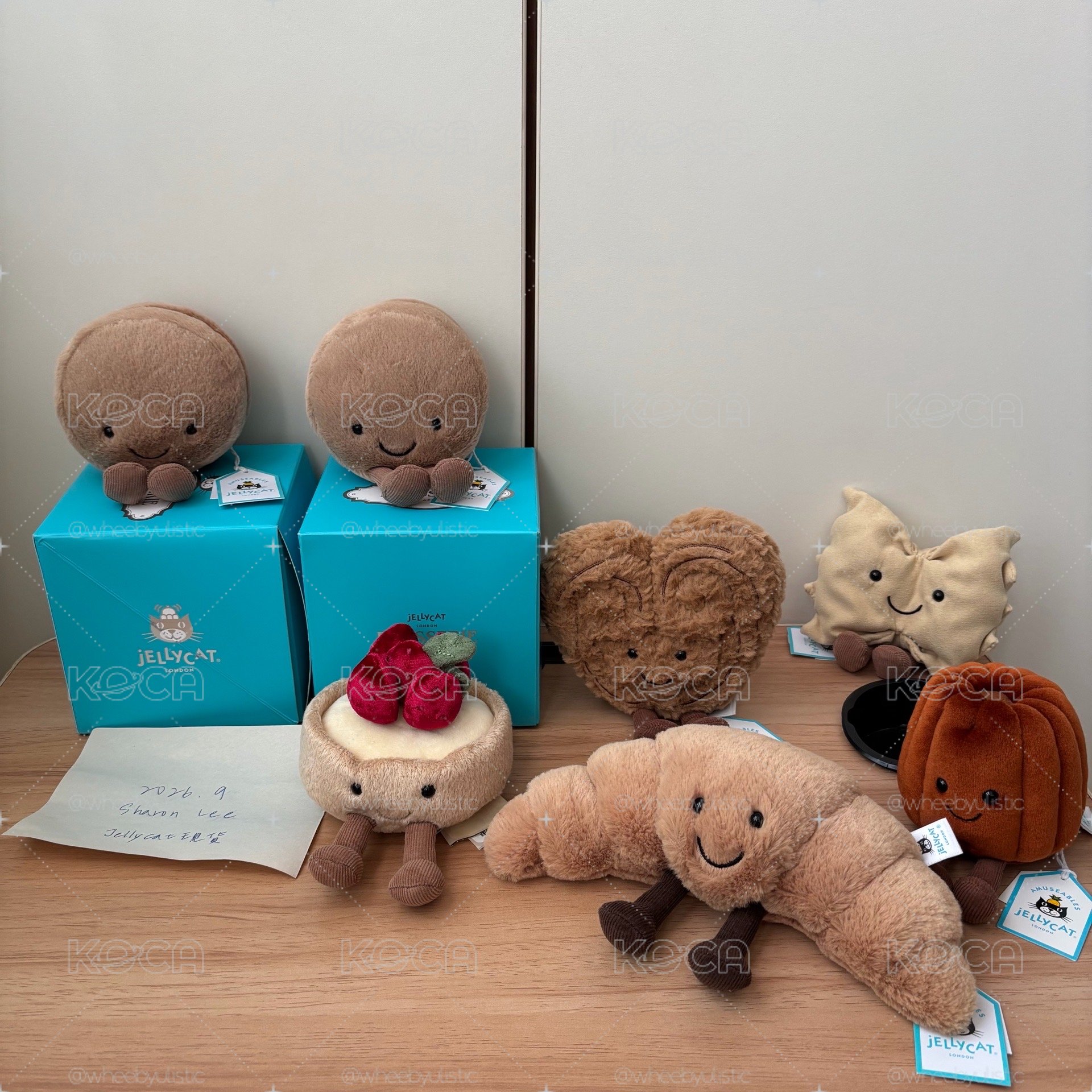 Jellycat 法國限定甜點 馬卡龍 草莓塔