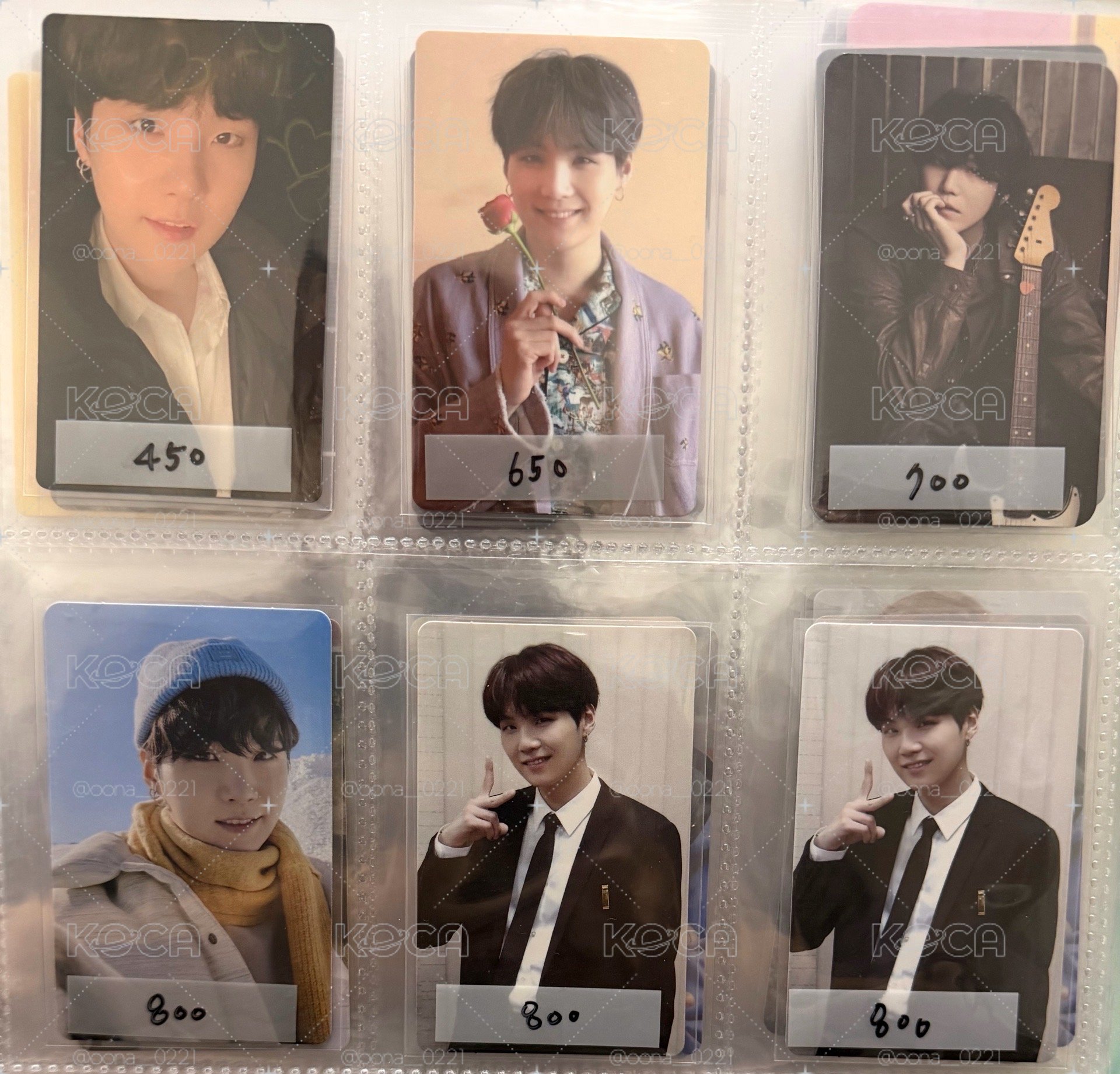SUGA 其 回憶錄 冬寫 幸運卡