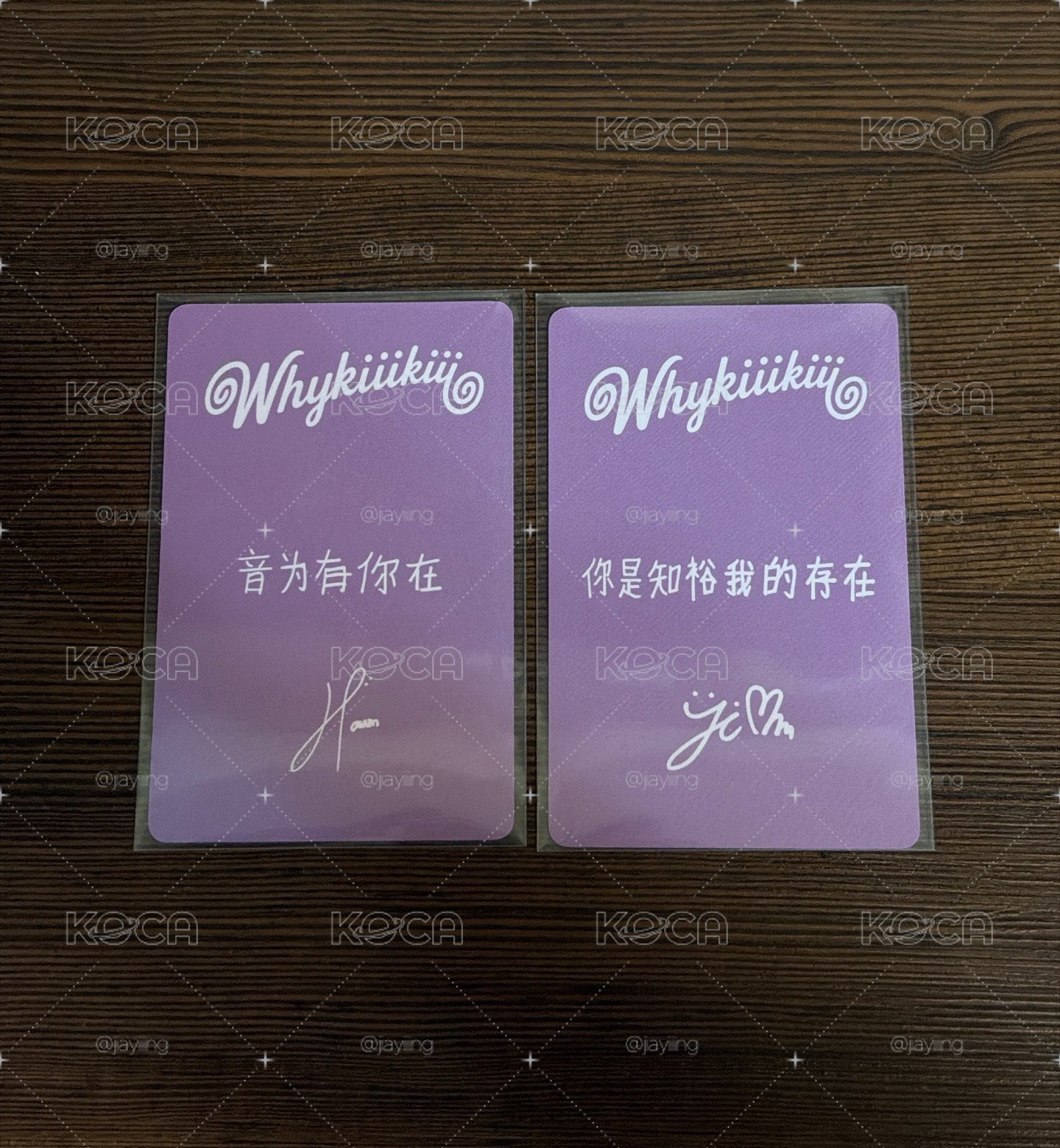 WhyKiiiKiii 京東 預售 特典卡 中文卡背