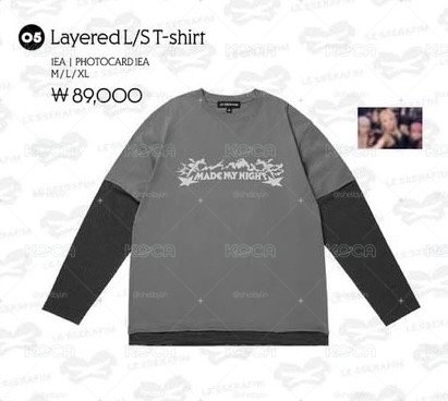【預購免二補】LE SSERAFIM Layered L/S T-shirt 