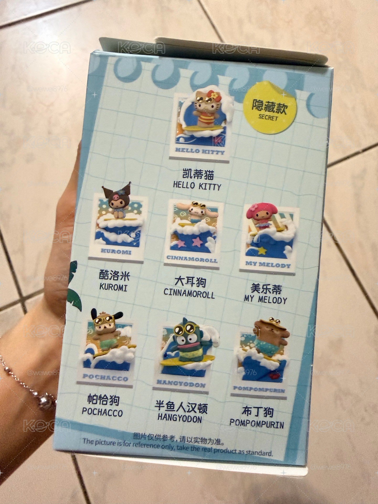 miniso 名創優品 夏日黑皮衝浪盲盒 三麗鷗 美樂蒂 漢頓 庫洛米 冰箱貼