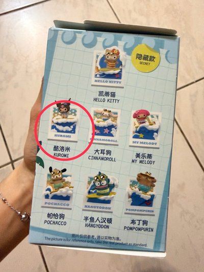 miniso 名創優品 夏日黑皮衝浪盲盒 三麗鷗 美樂蒂 漢頓 庫洛米 冰箱貼