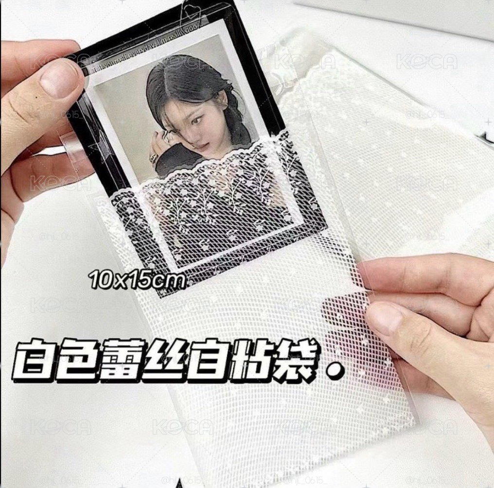 白色蕾絲自黏袋