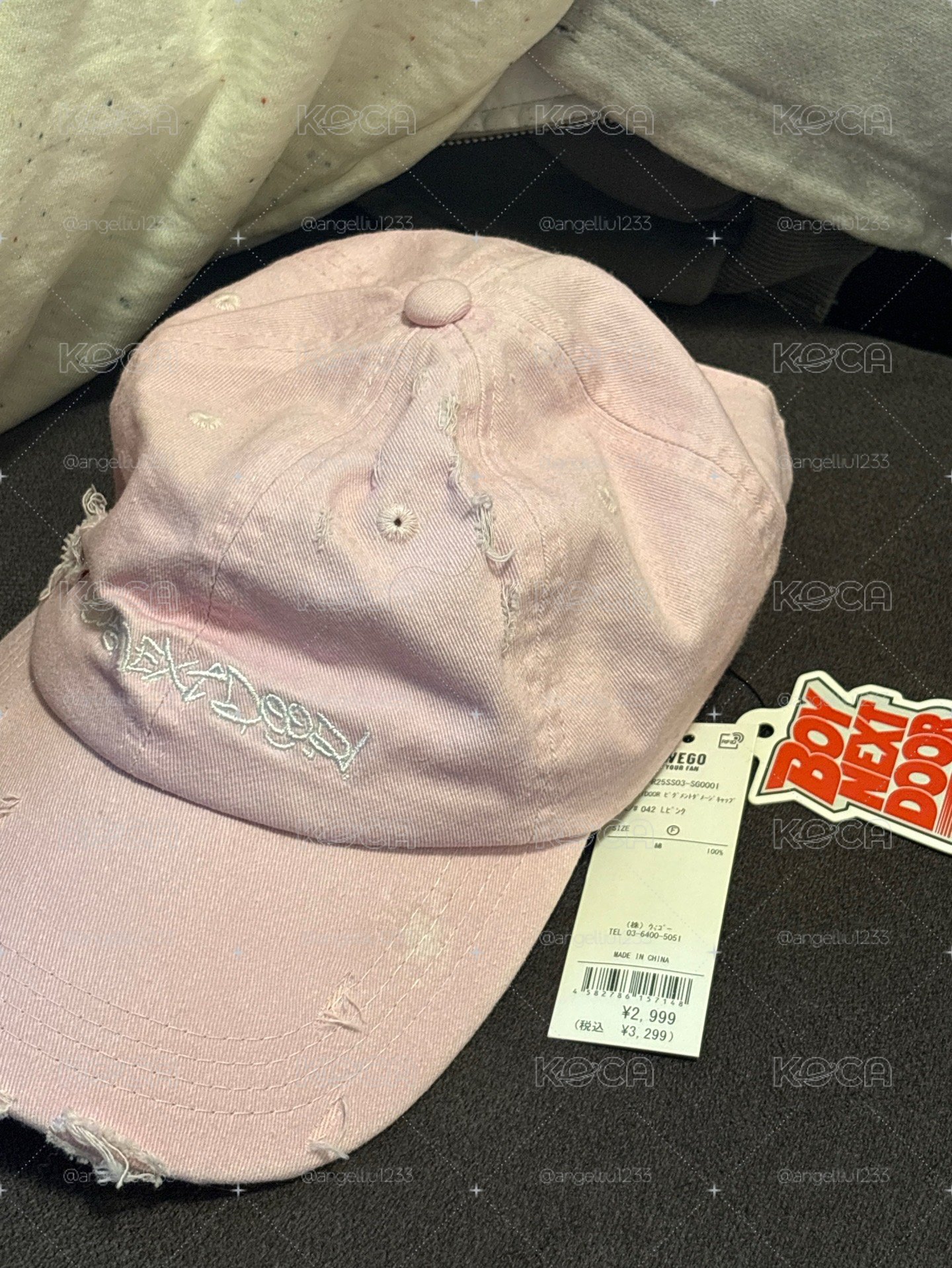 鄰家男xWEGO聯名鴨舌帽（粉）