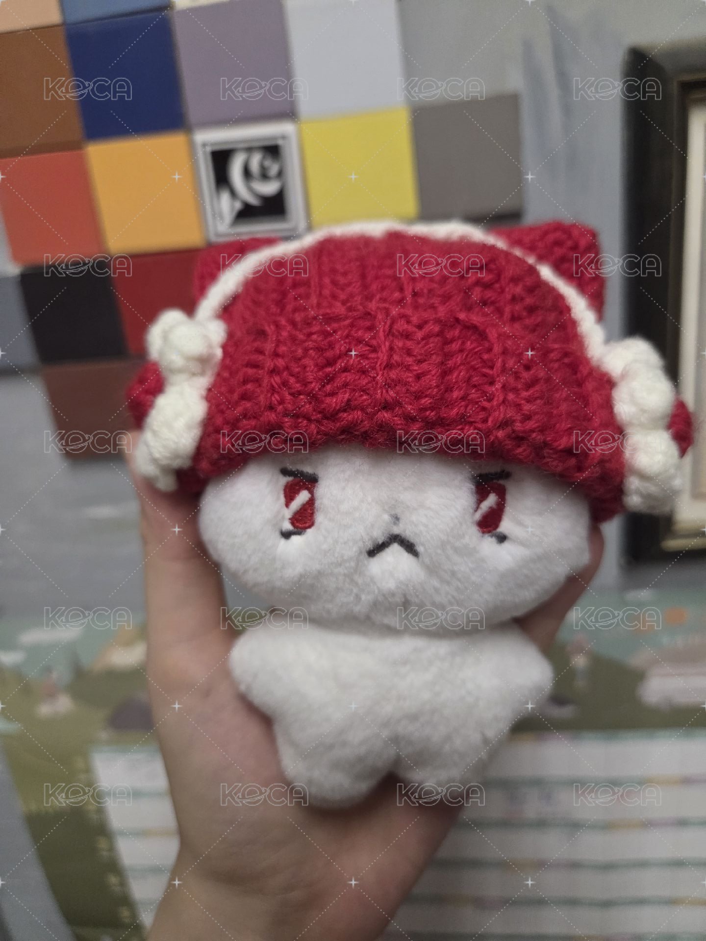 花花耳機貓耳帽（紅）（mmmm可用）