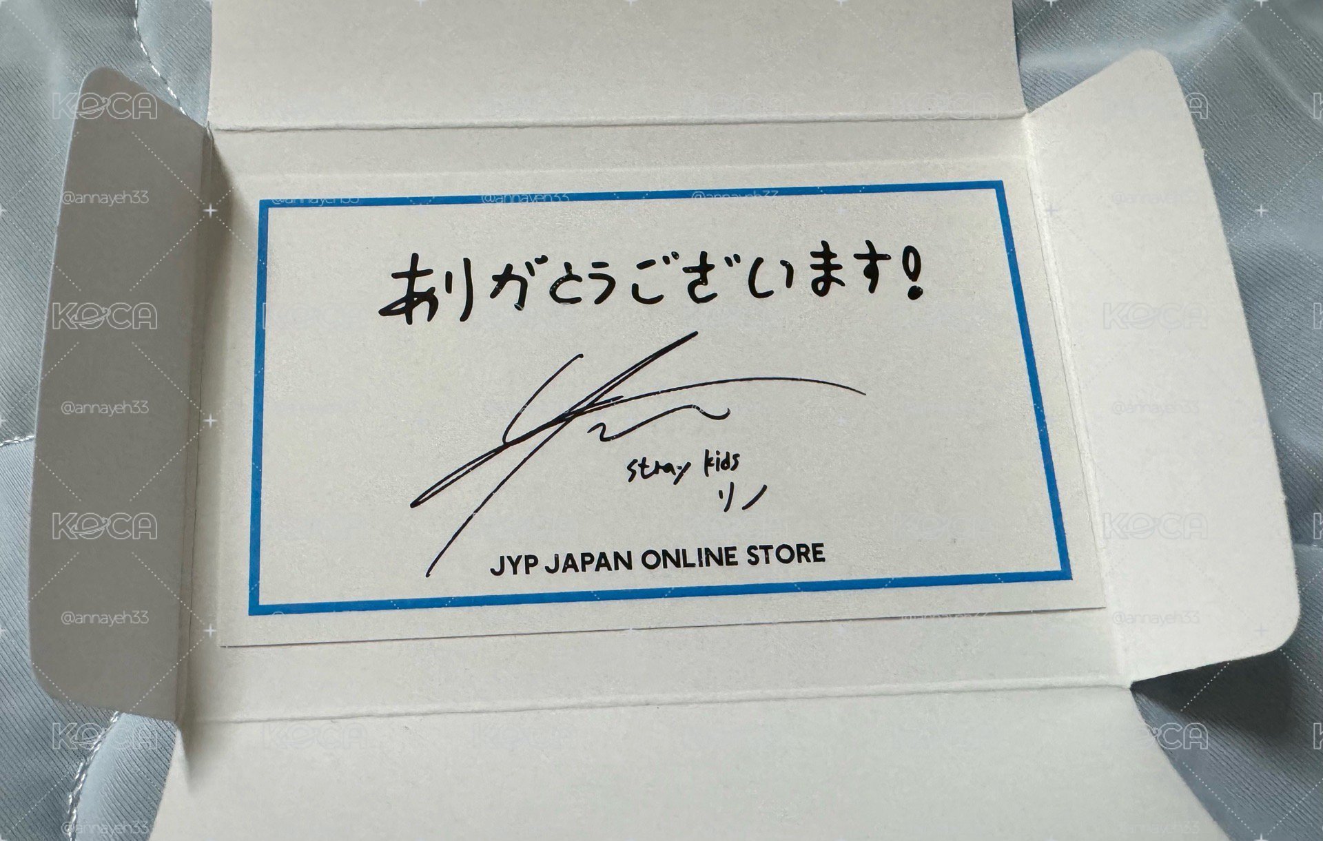 JYP JAPAN 感謝卡