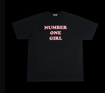 rosie number one girl T恤 黑色
