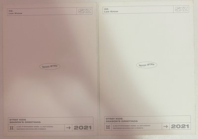 Stray kids 李旻浩 2021 年曆 明信片 