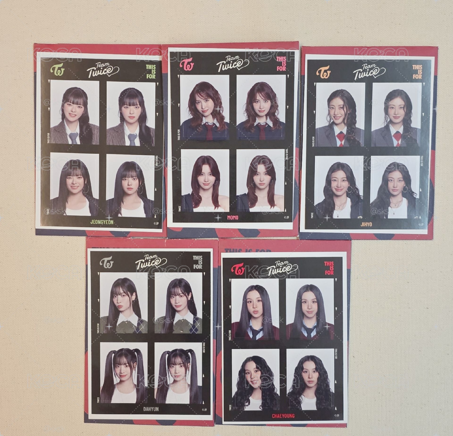 TWICE 新國立 證件貼紙