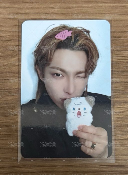 Ateez 弘中 叼著魚的小貓 ms 特典卡 
