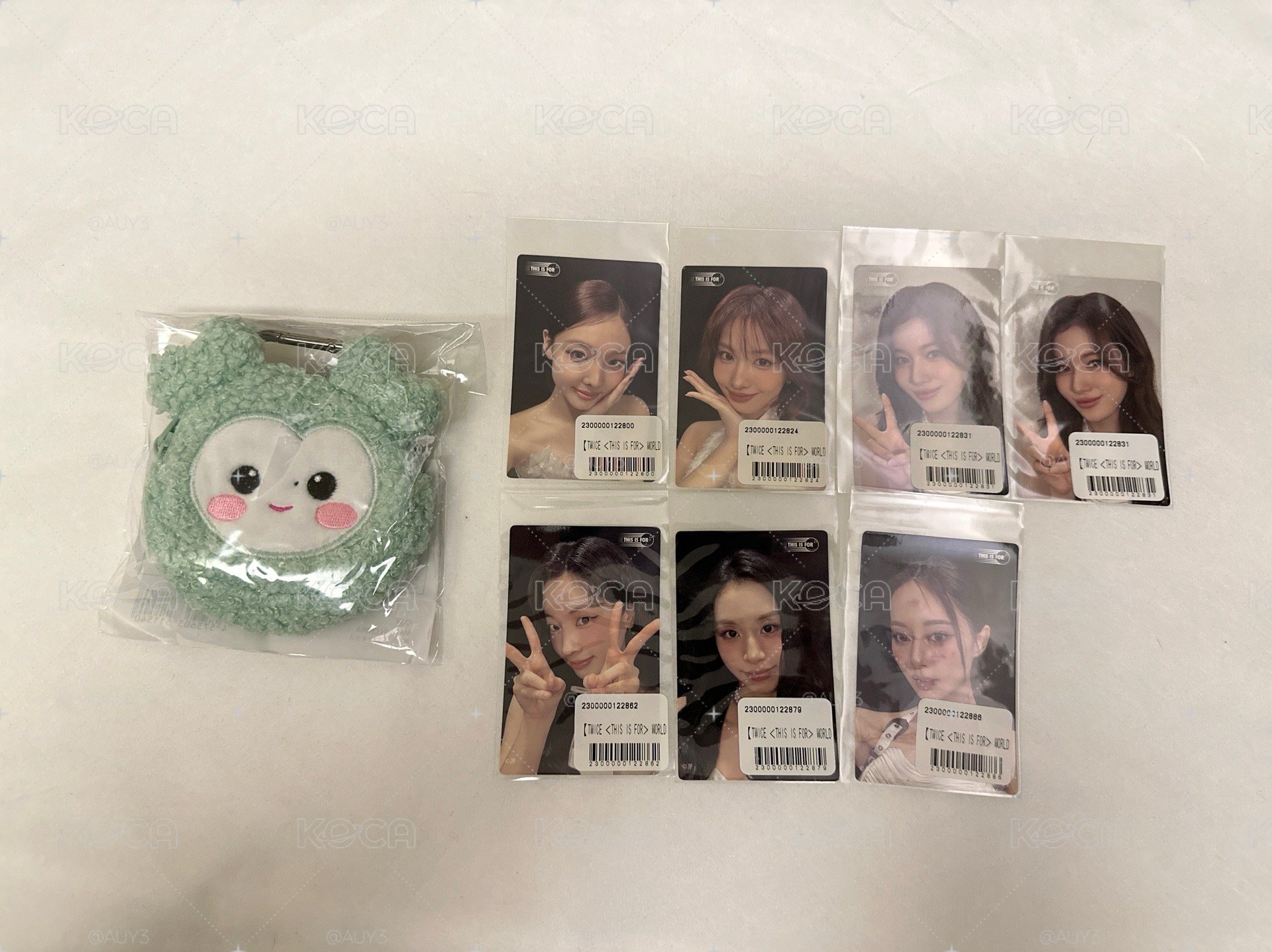 TWICE 新國立 MINA耳機包+卡貼7張
