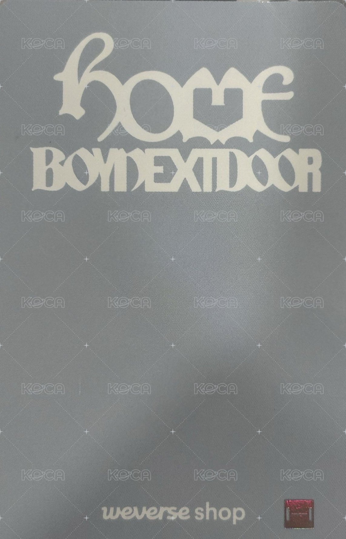 HOME wvs LD 2.0 Lucky draw card  Back