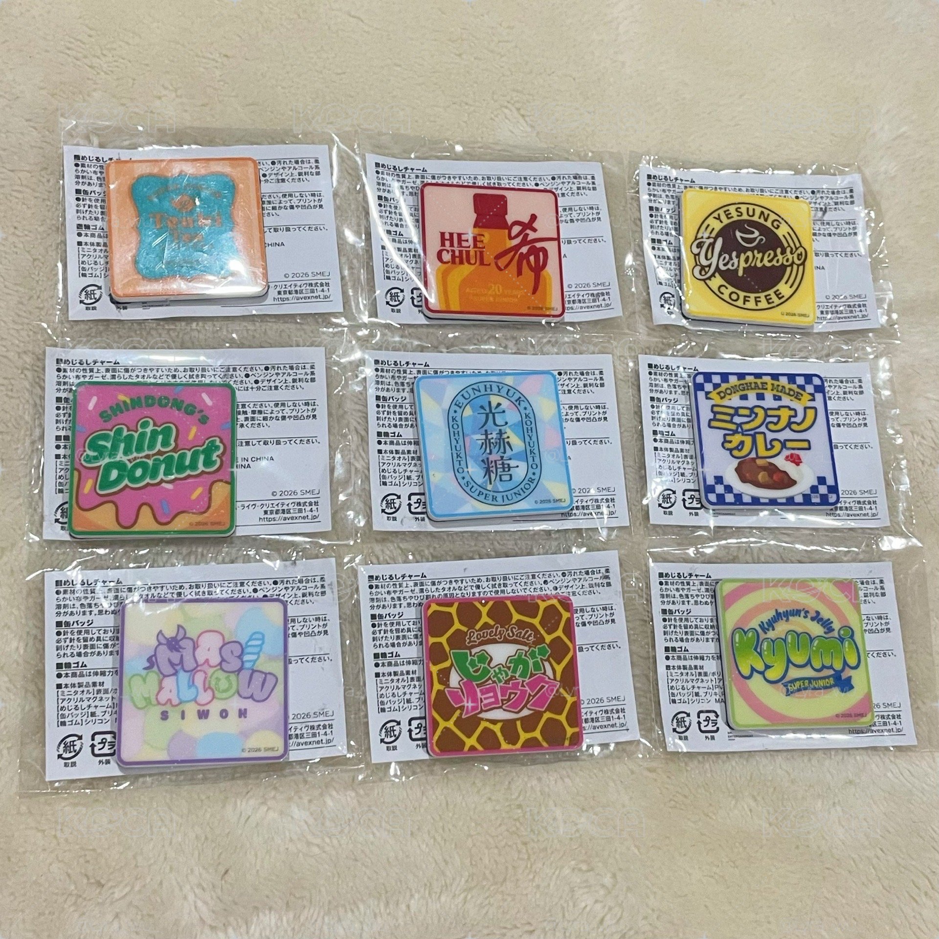 Super Junior SJ Market 日超扭蛋磁鐵 9個一組