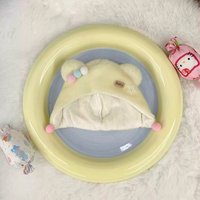10.黃色毛絨小熊帽