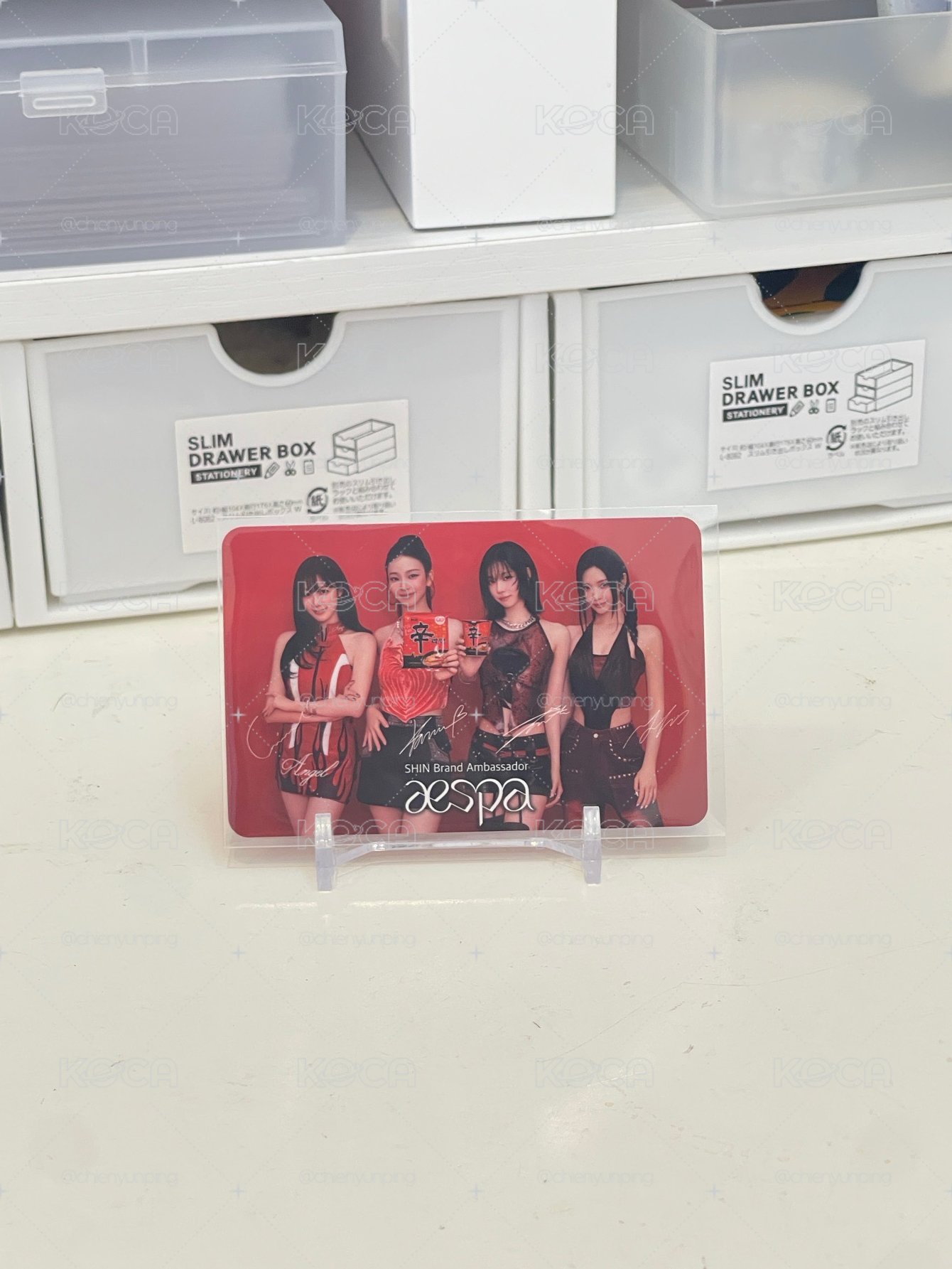 Aespa 團體 辛拉麵 代言卡