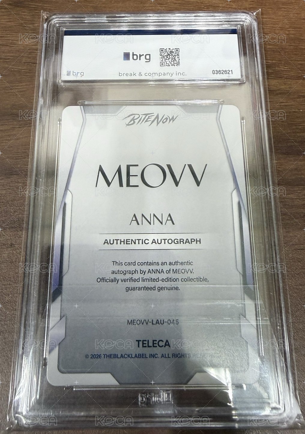 TELECA Autograph card 親簽 無編號 Back