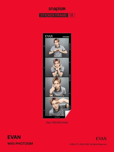EVAN X snapism X photoism 人生四格卡 貼紙 代印