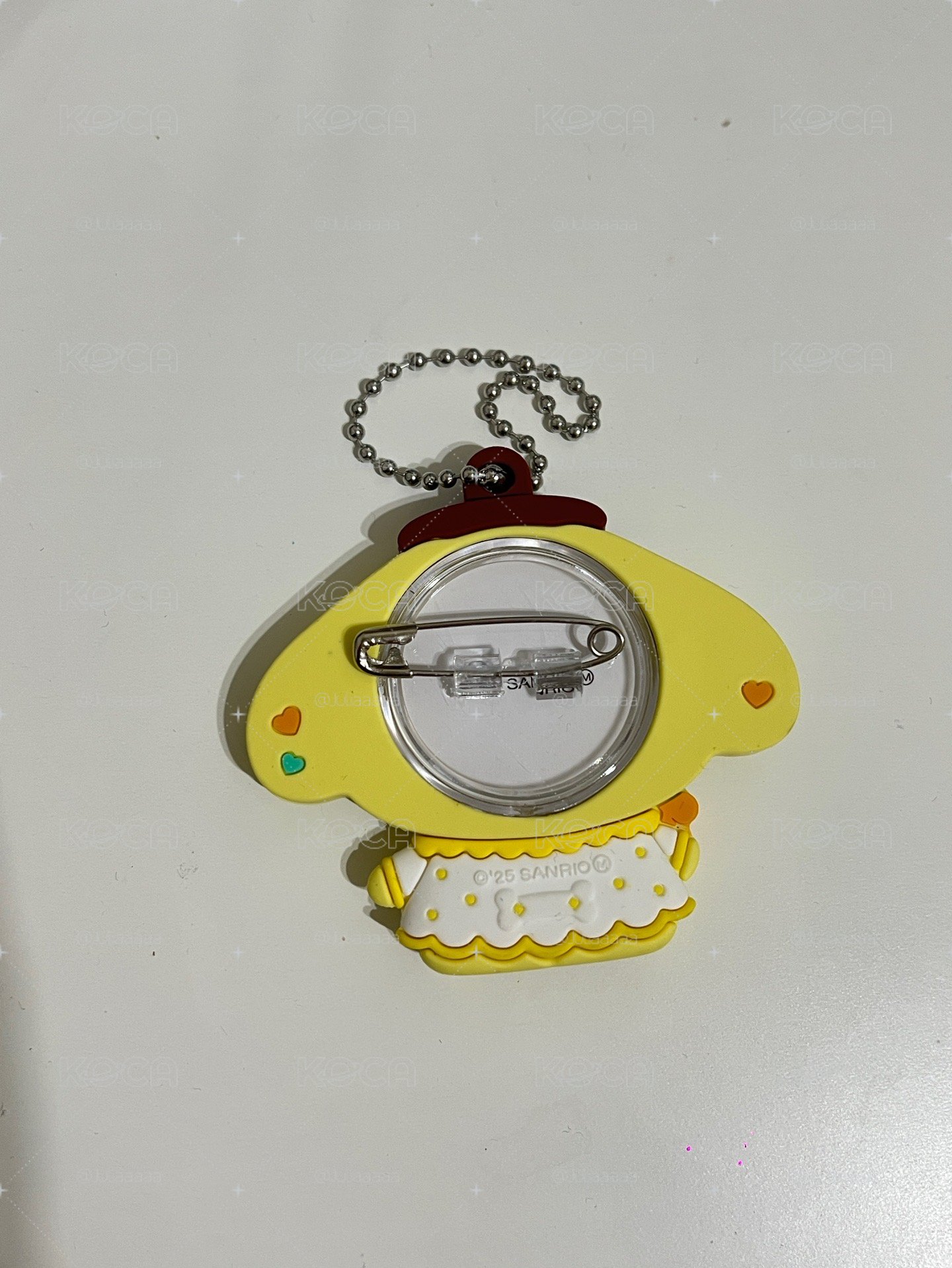 布丁狗 換臉吊飾別針