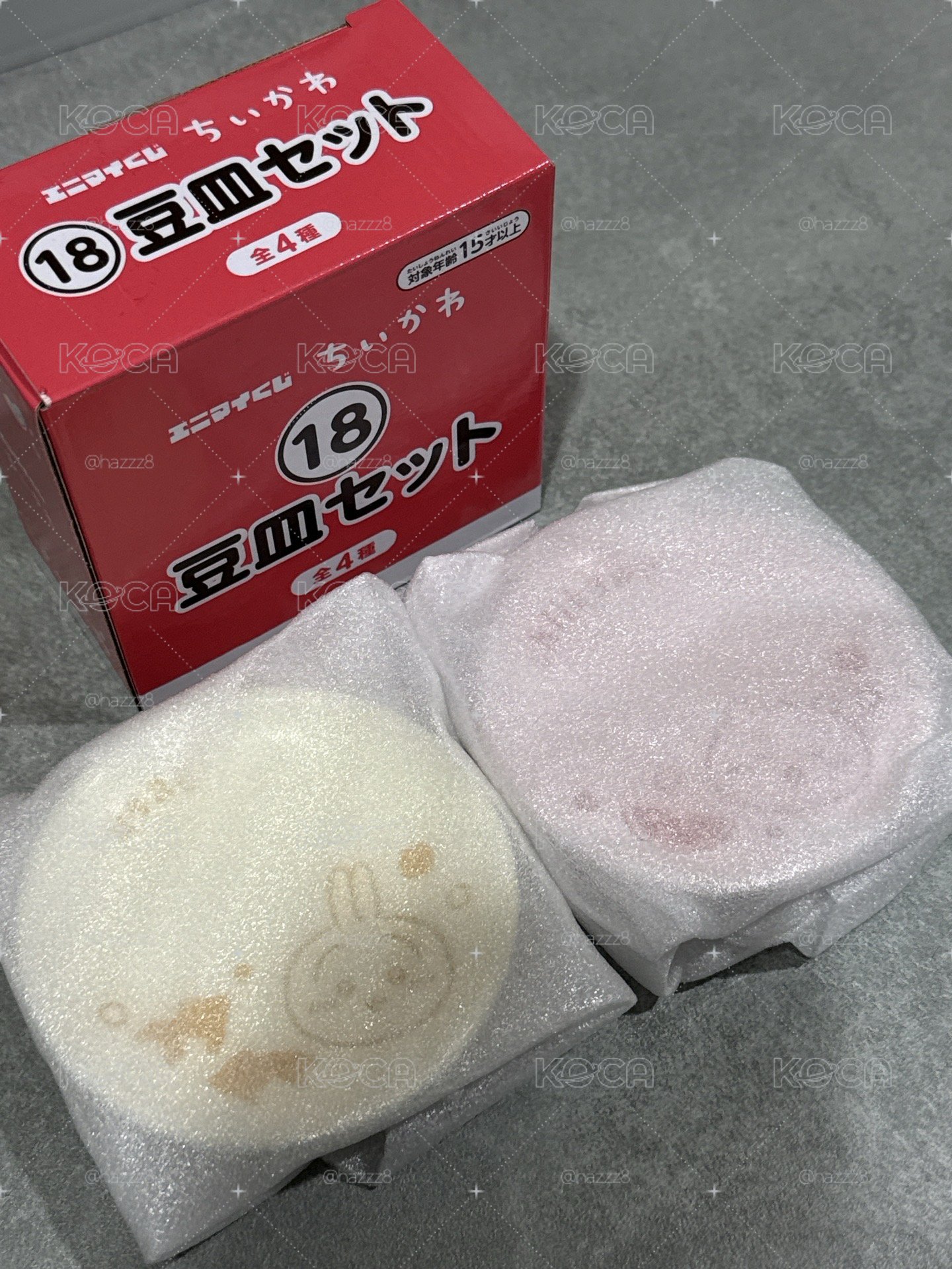 吉伊卡哇與夏日回憶-豆皿組（吉伊＋兔兔）