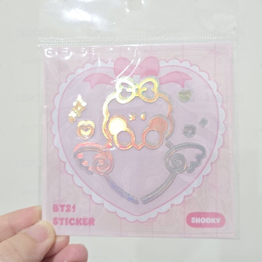 BT21 雷射貼紙 Shooky