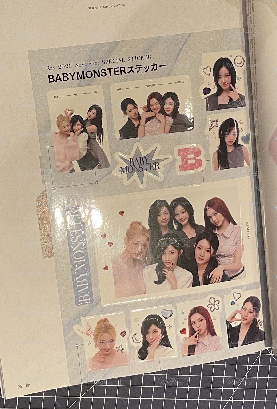Ray 2026年11月號 封面：BABYMONSTER 附：拉頁&貼紙