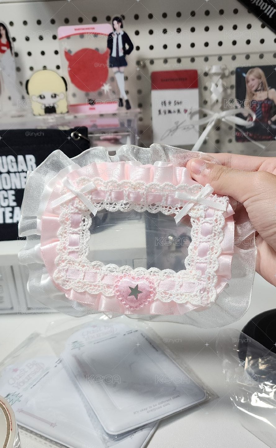橫版粉色蕾絲
