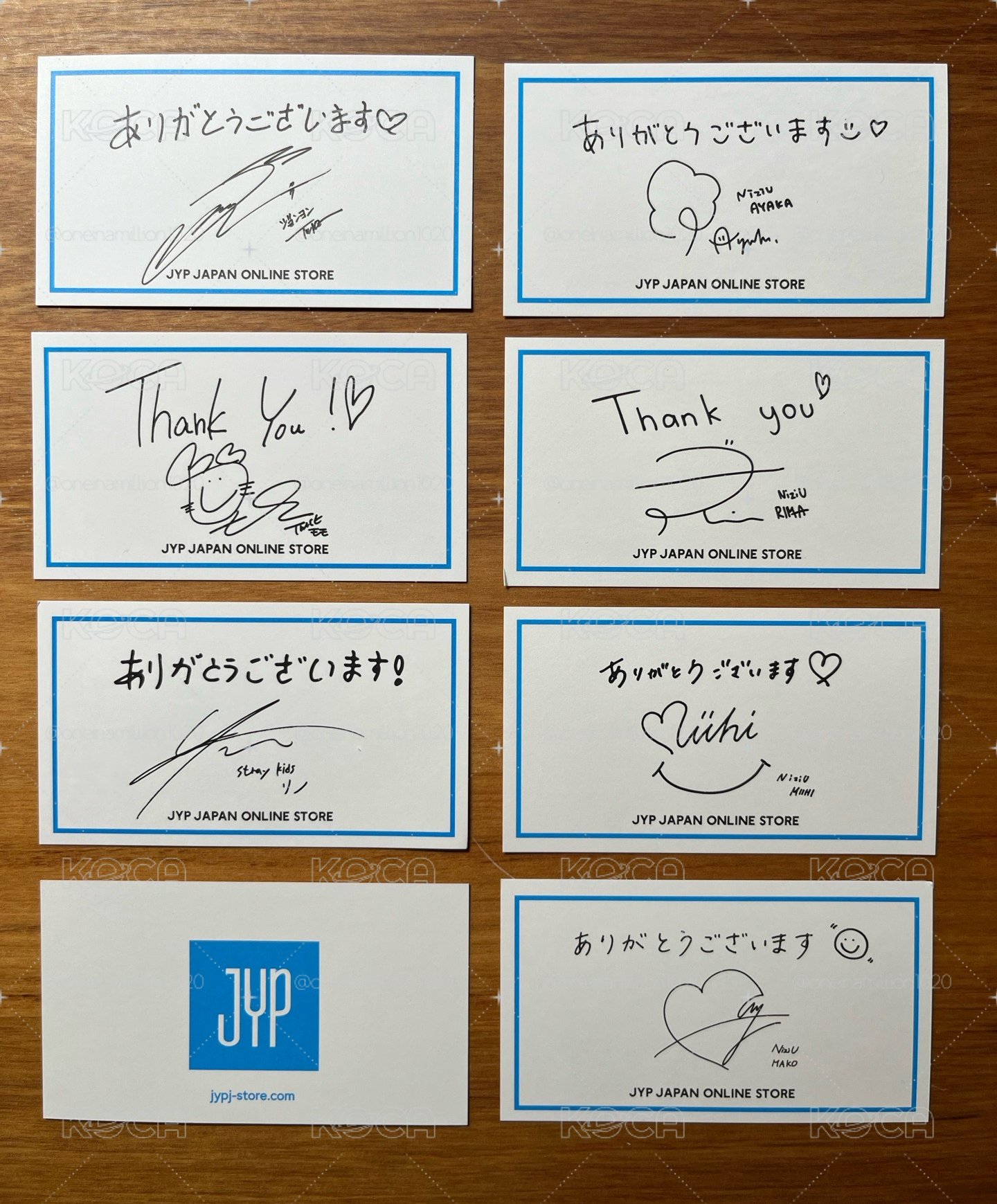 JYP JAPAN STORE感謝卡