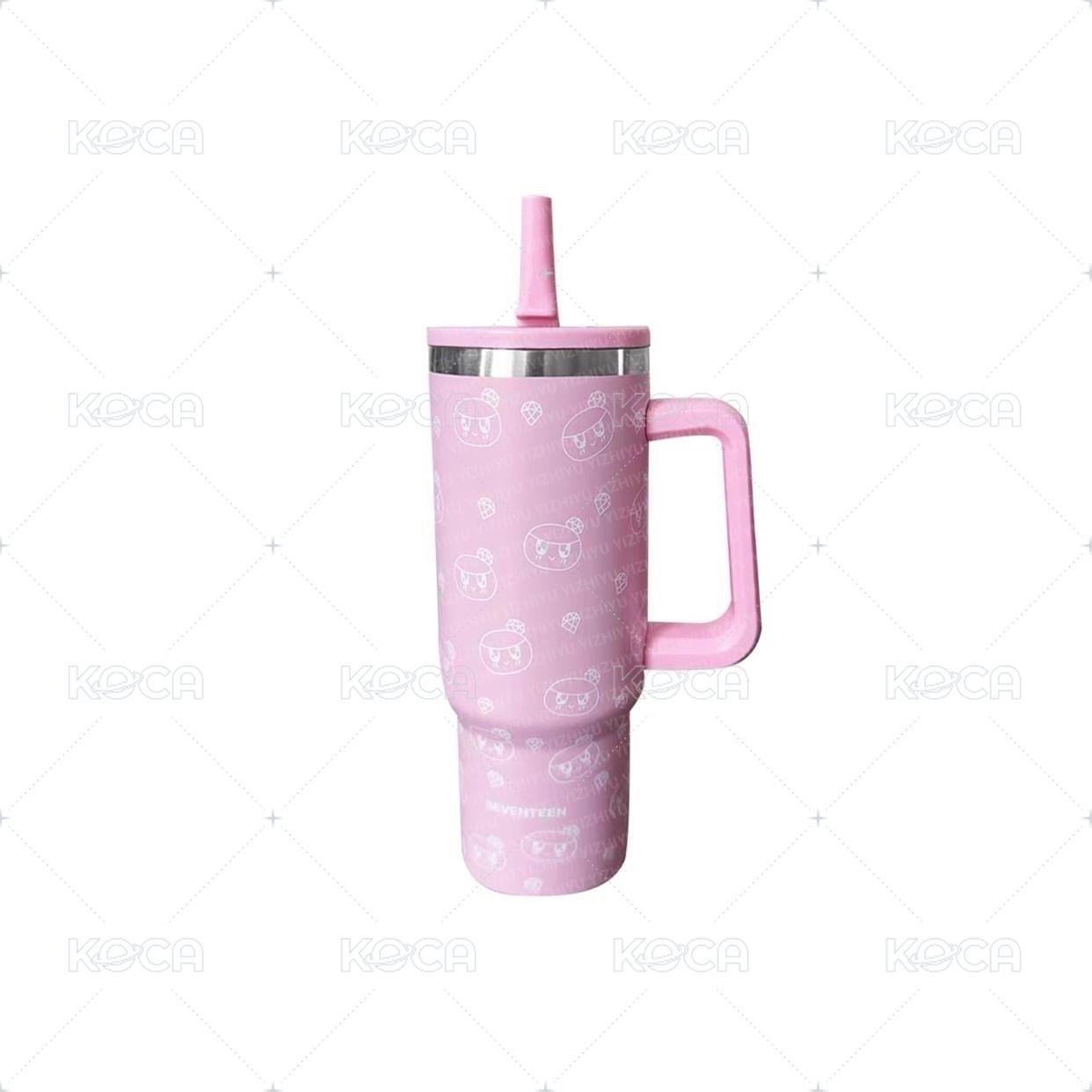 粉色保溫杯