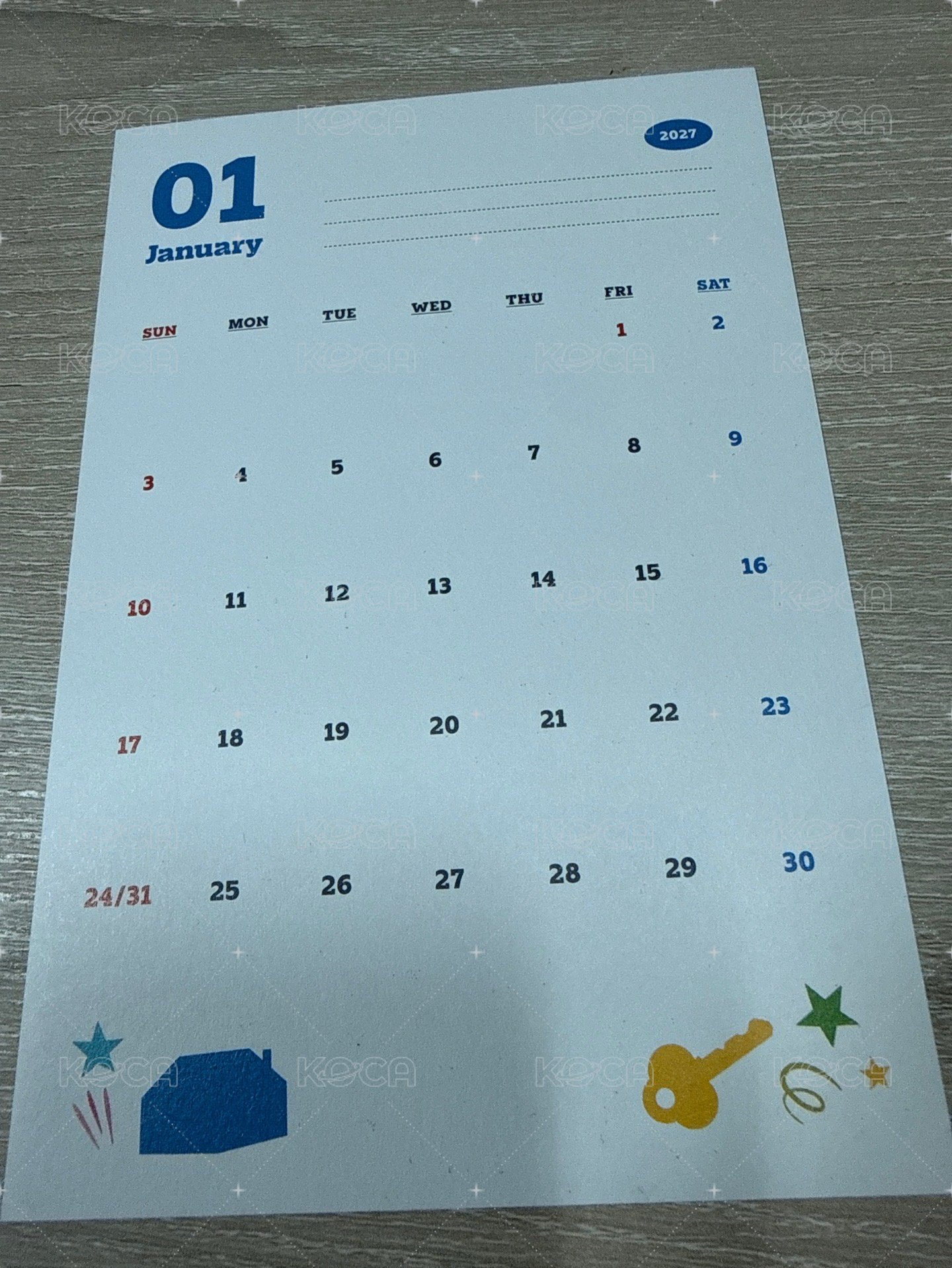 明信片O(2027/01)