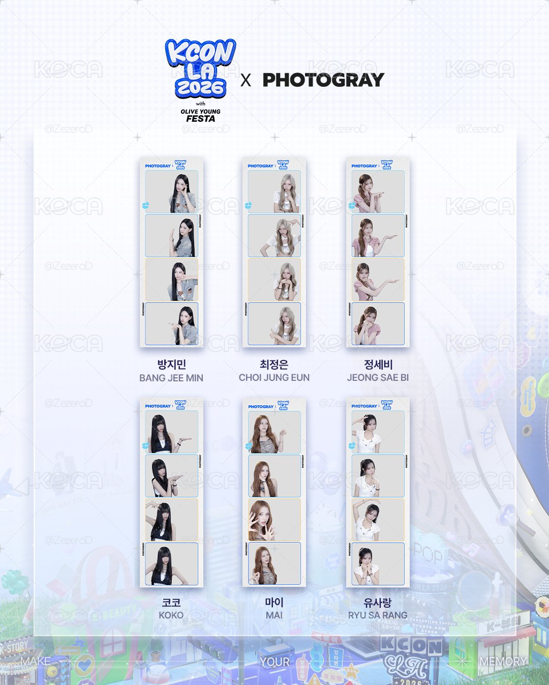 izna X [KCON LA 2026 X PHOTOGRAY] 人生四格卡 代印 1組兩張