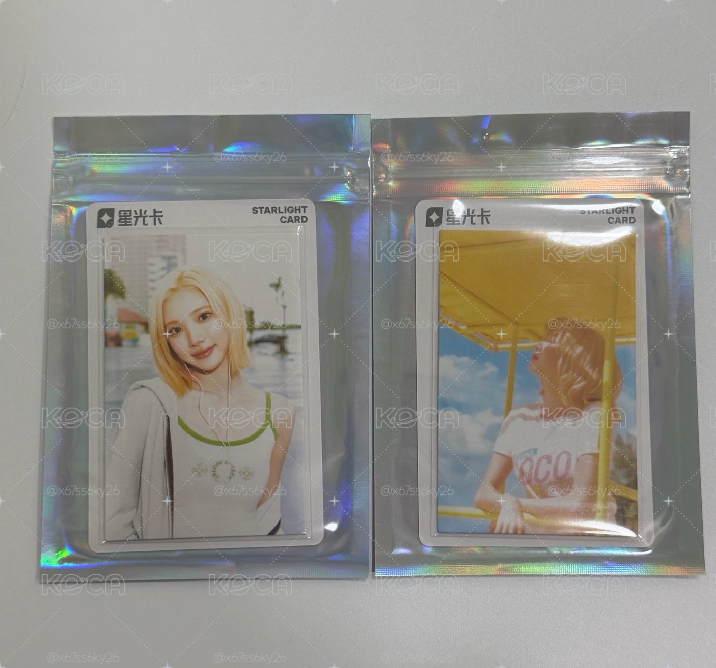 h2h 星光卡 jiwoo碎片卡A+B一套