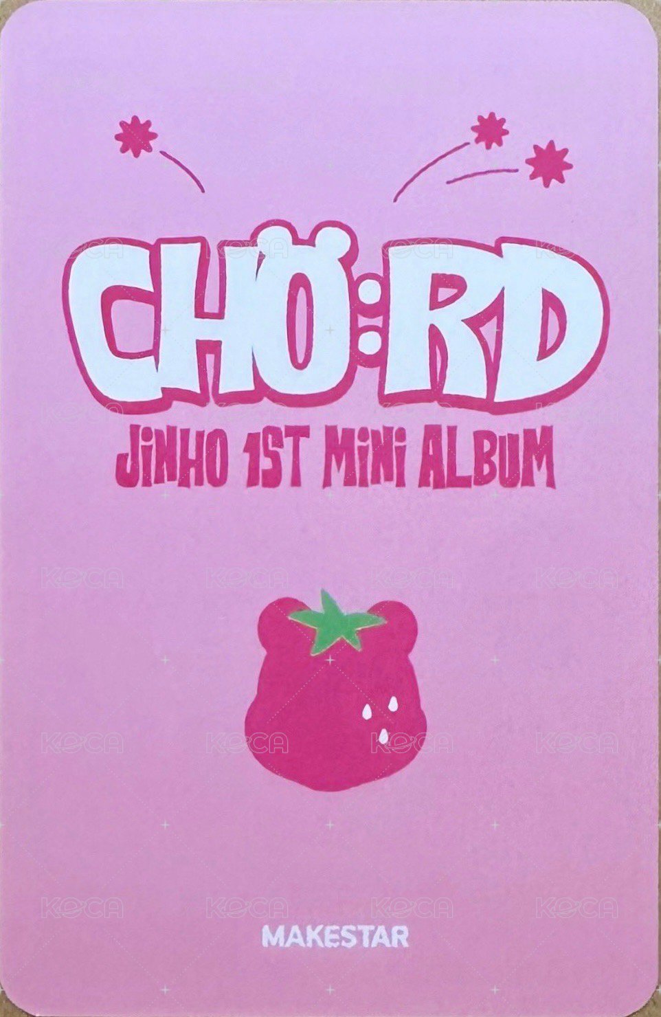JINHO 1st Mini Album [CHO:RD] ms 3.0 線下 Fansign card  Back