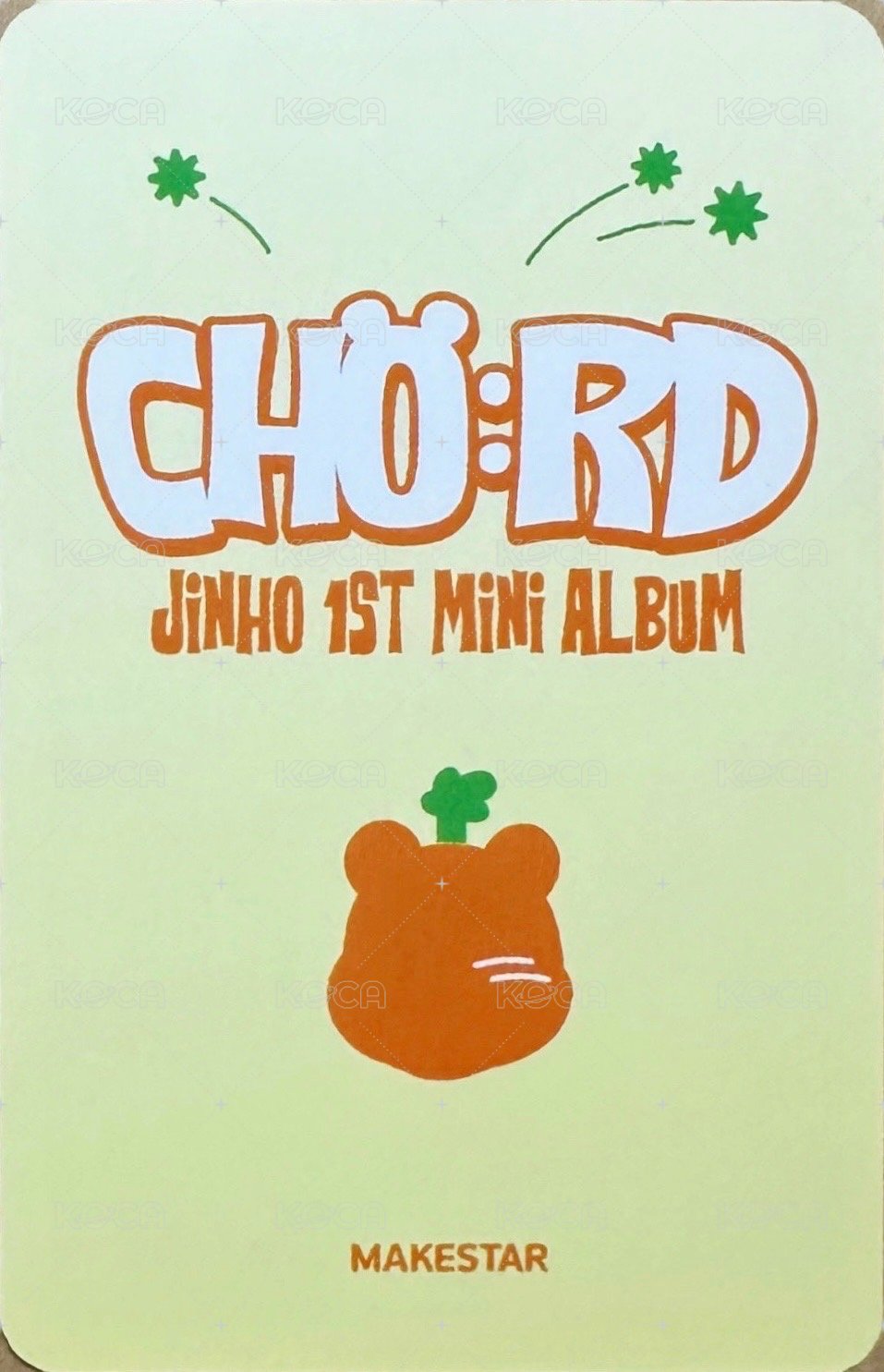 JINHO 1st Mini Album [CHO:RD] ms 3.0 視訊 Fansign card  Back