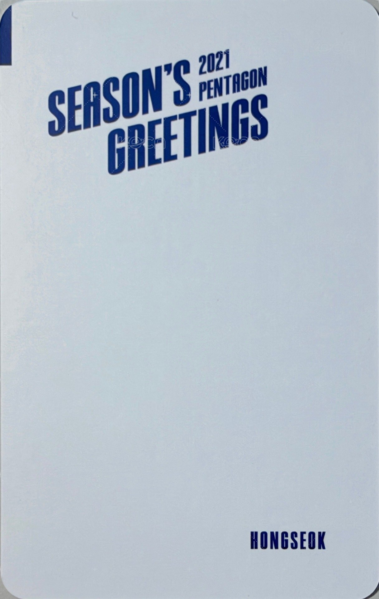 2021 年曆 Calendar card  Back