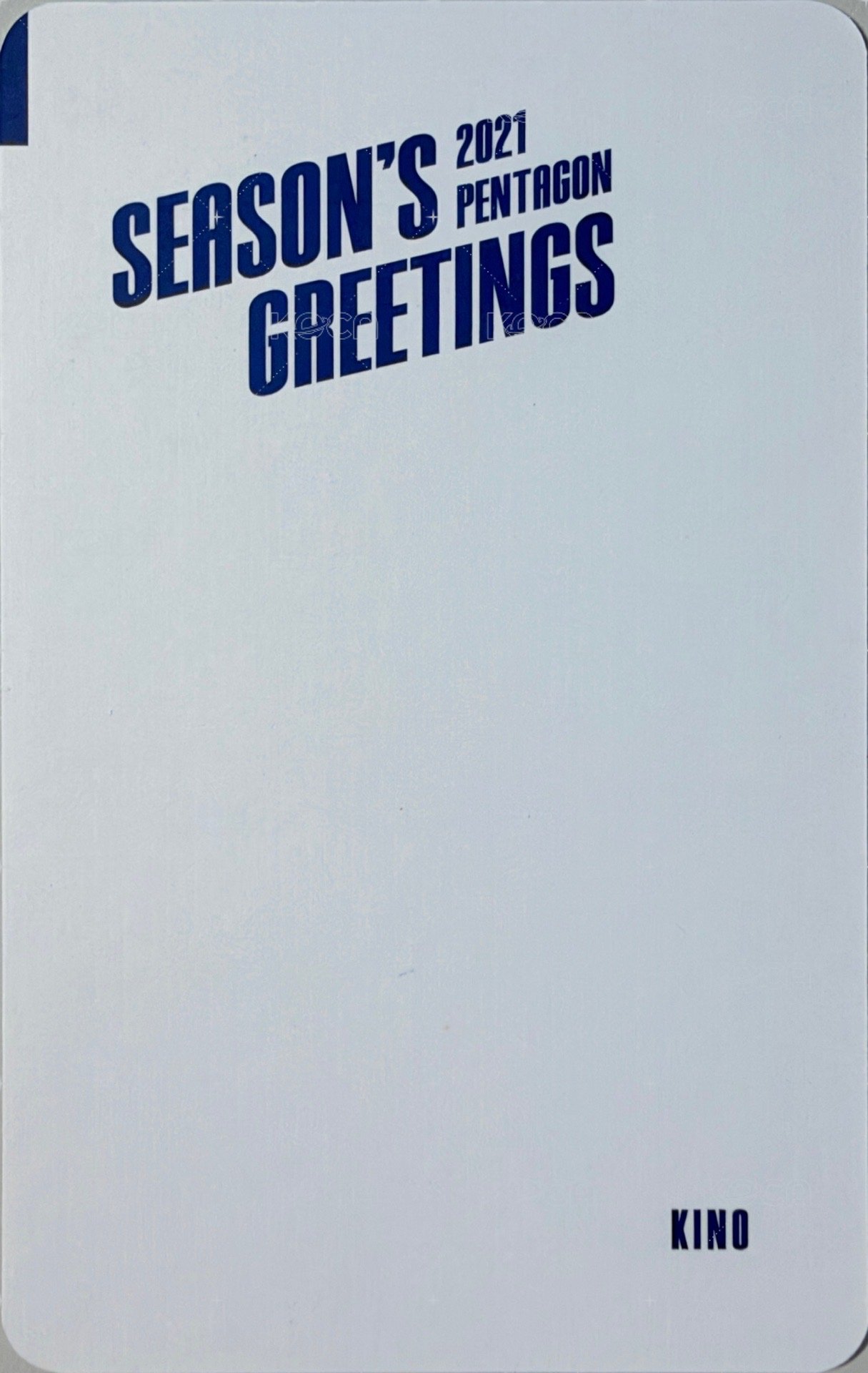2021 年曆 Calendar card  Back