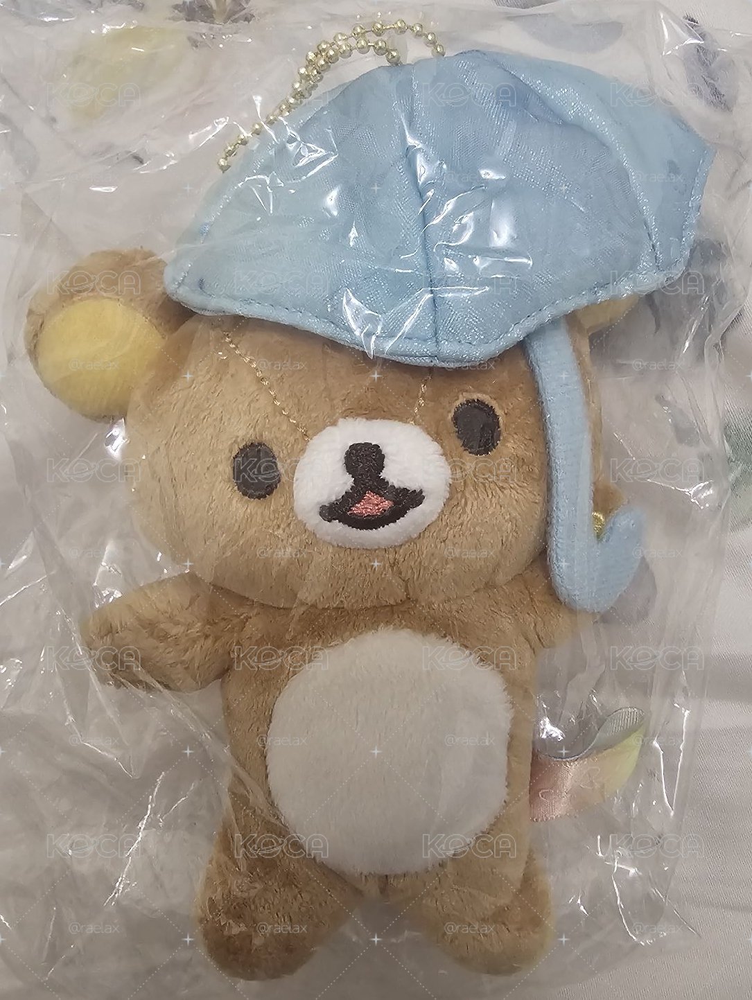雨過天晴 撐傘拉拉熊 吊飾玩偶