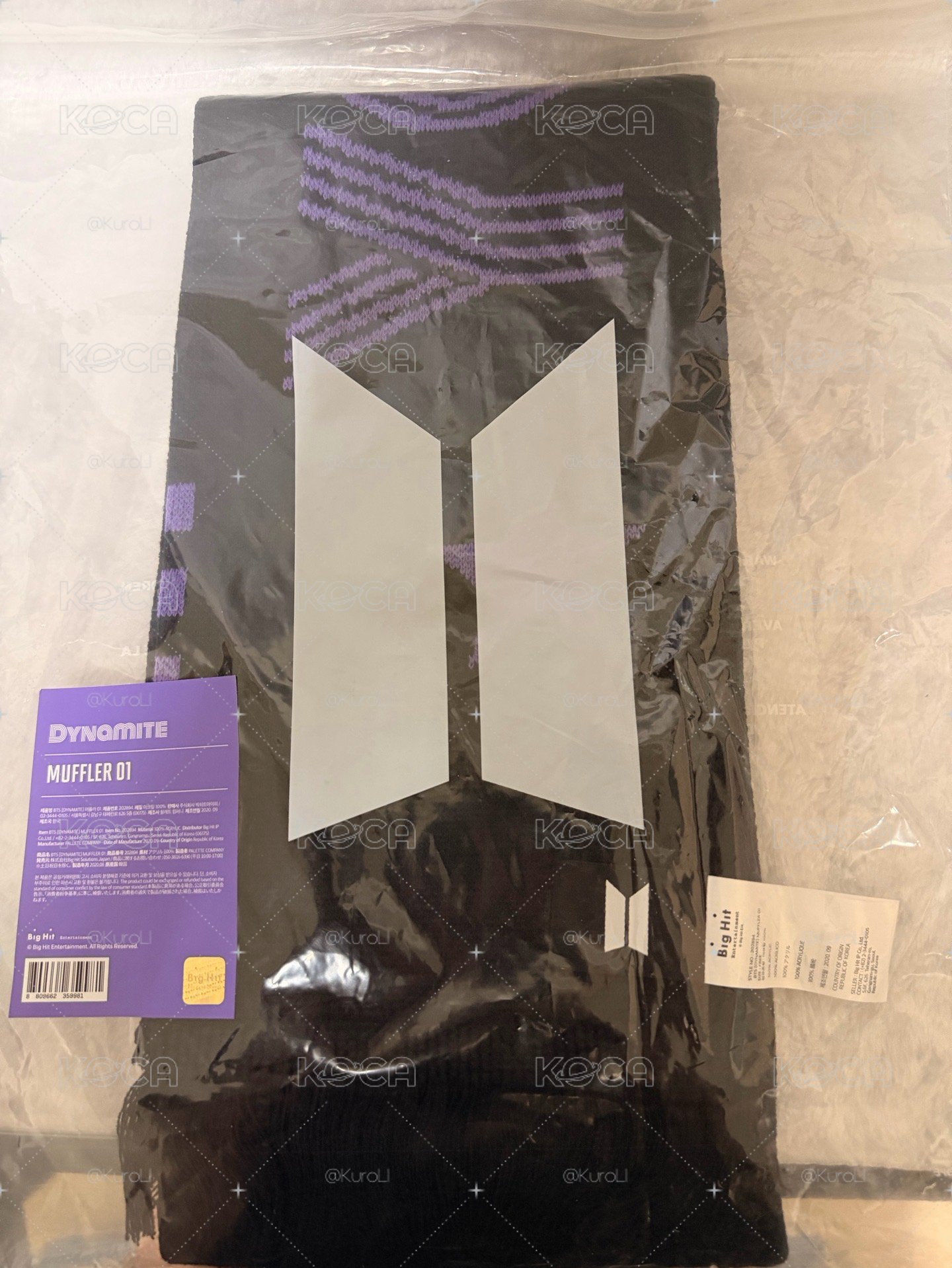 💜【官方正版｜DYNAMITE 限定】BTS [DYNAMITE] MUFFLER 01 經典圍巾 競標 💜