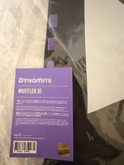 💜【官方正版｜DYNAMITE 限定】BTS [DYNAMITE] MUFFLER 01 經典圍巾 競標 💜