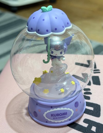 傘落雲端發光擺件 塑膠水晶球發光擺件 