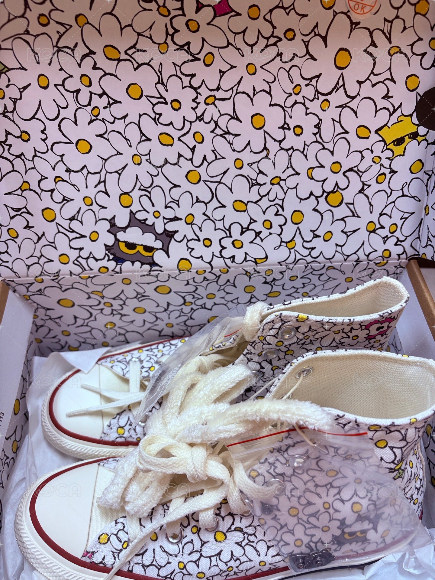 Converse白色高筒