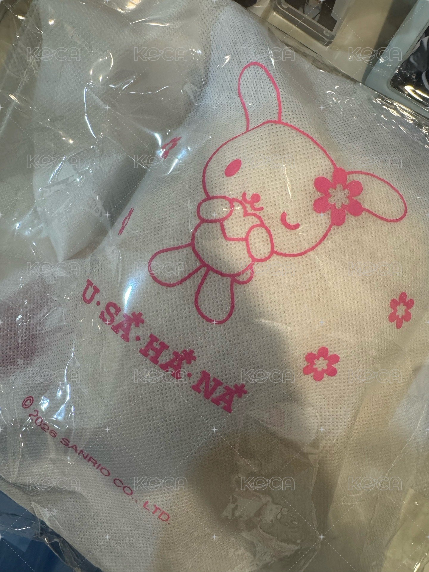 毛絨絨花小兔娃包