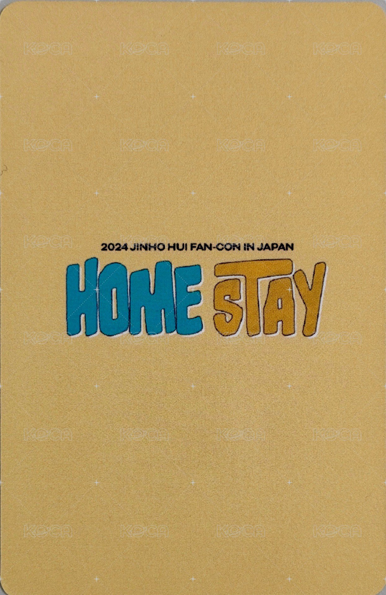 2024 JINHO HUI FAN-CON [HOME STAY] IN JAPAN 橫濱場 Entry card / venue-limited card  Back
