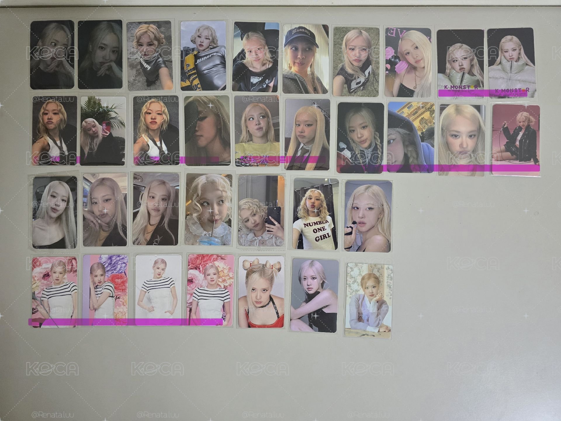 Blackpink Rose 肉 遊戲卡，滿額卡，特典卡，number one Girl T恤