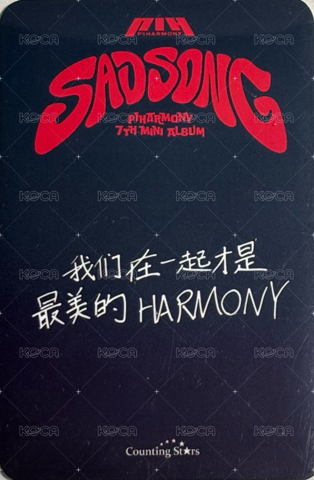 SAD SONG 數星星 簽售卡 241114 背面