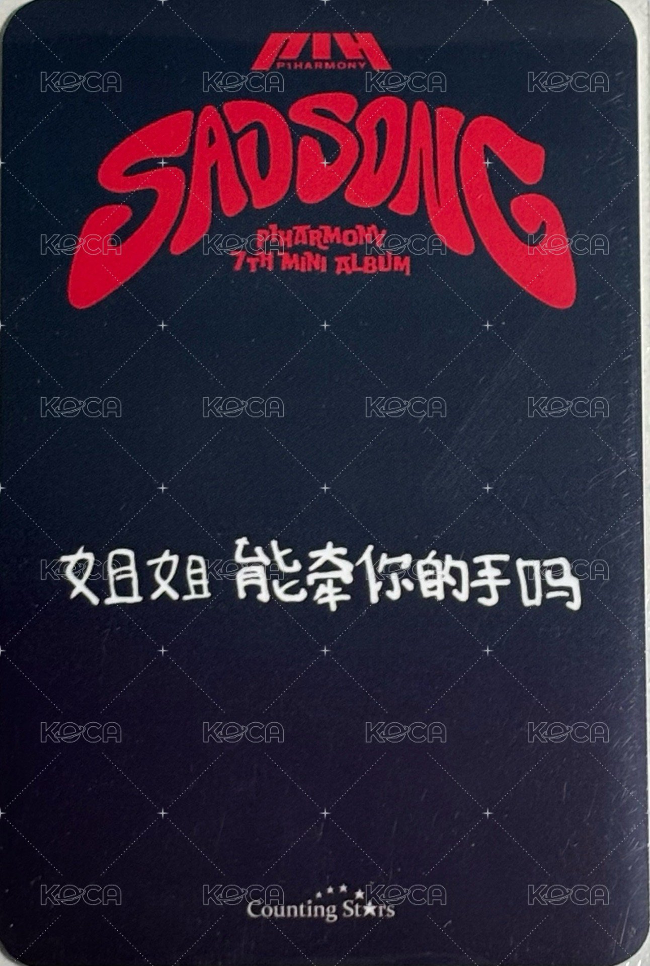 SAD SONG 數星星 簽售卡 241114 背面