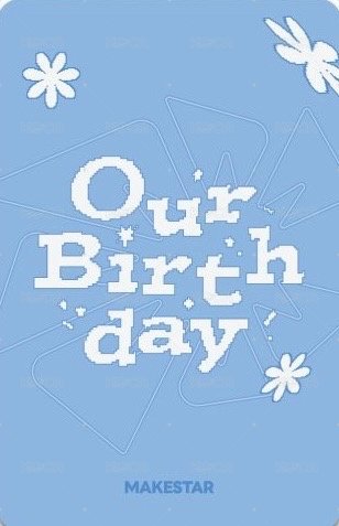 Our Birthday ms 線上4.0 簽售卡 格子斗篷ver. 背面