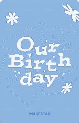 Our Birthday ms 線上4.0 簽售卡 格子斗篷ver. 背面