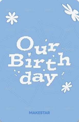 Our Birthday ms 線上4.0 簽售卡 格子斗篷ver. 背面