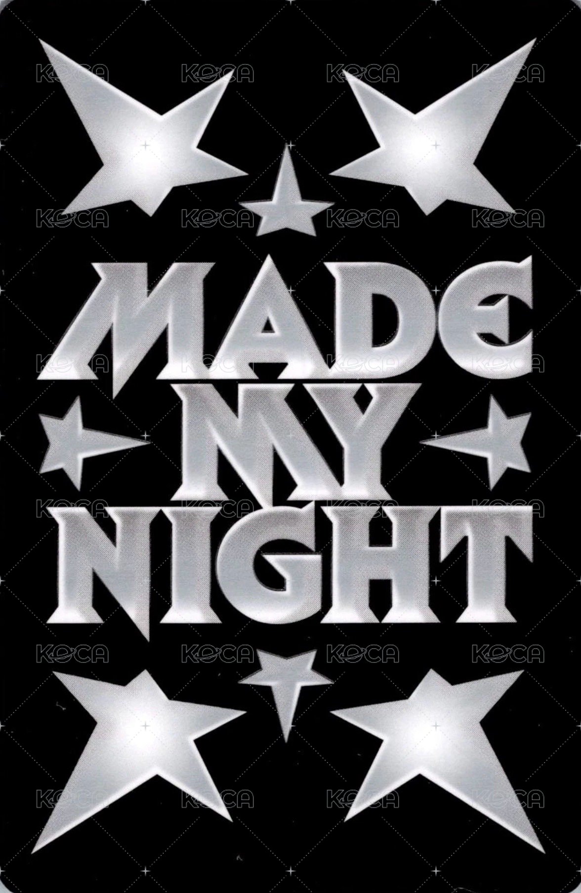 Made My Night 專輯卡 CHEMICAL NIGHT 背面